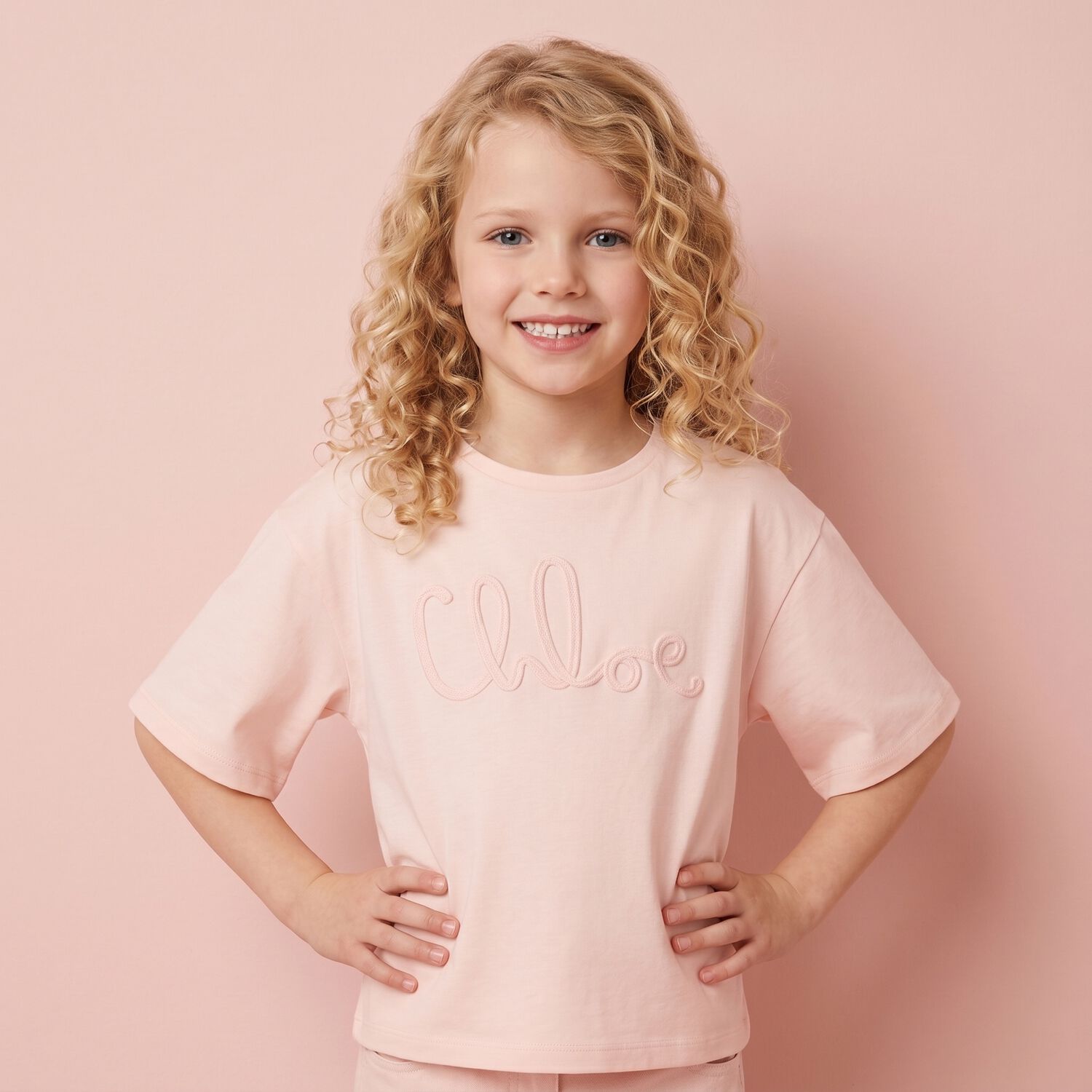 Girls Mini Me Pink Logo T-Shirt, 1, hi-res
