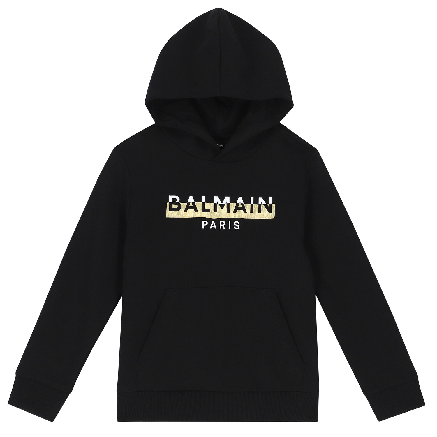 Black Logo Hooded Top, 1, hi-res
