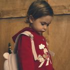 Younger Girls Red Mouse Hooded Dress, 1, hi-res