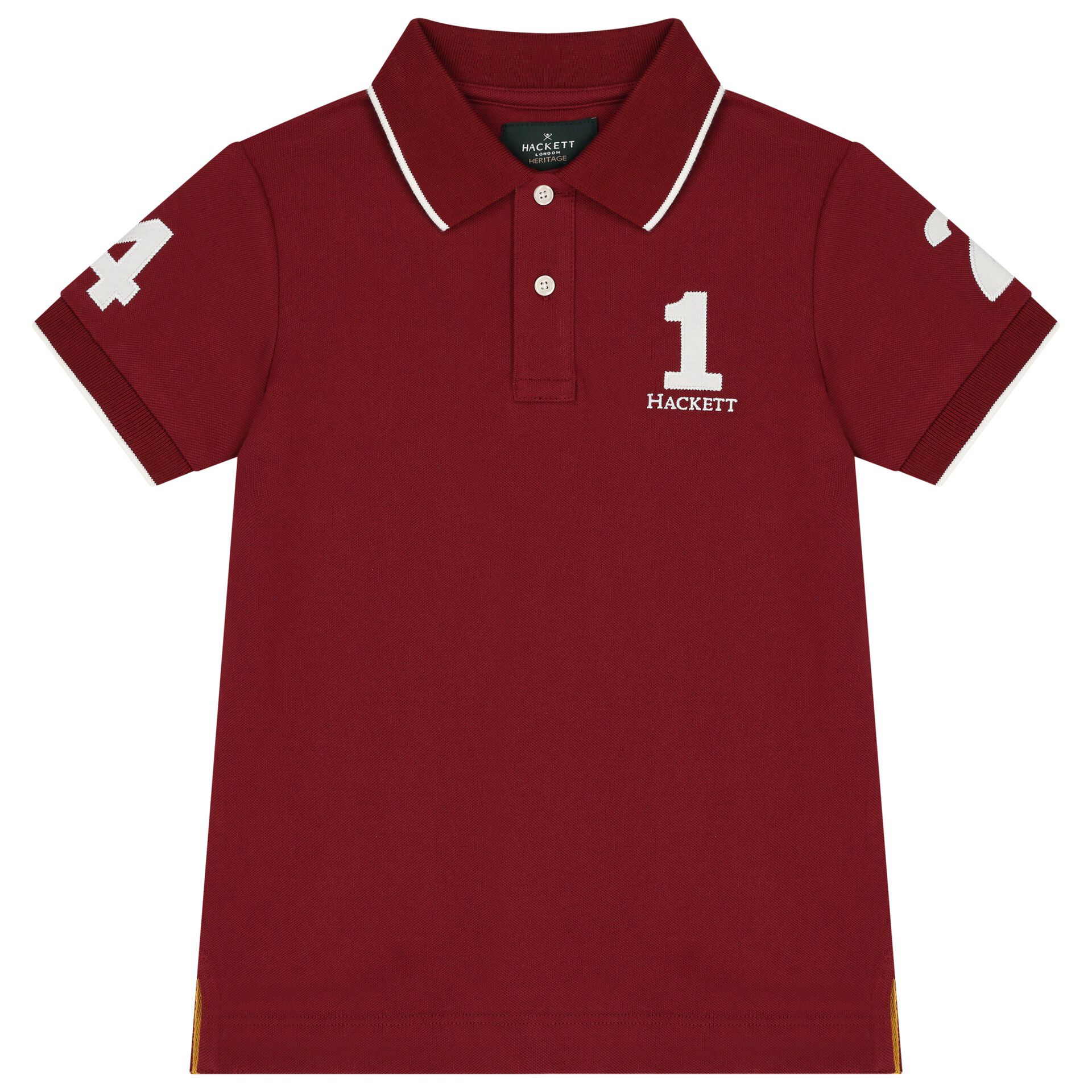 Hackett London Boys Red Logo Polo Shirt Junior Couture UK