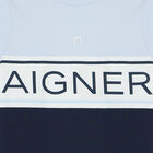 Boys Blue & Navy Logo Pyjamas, 1, hi-res