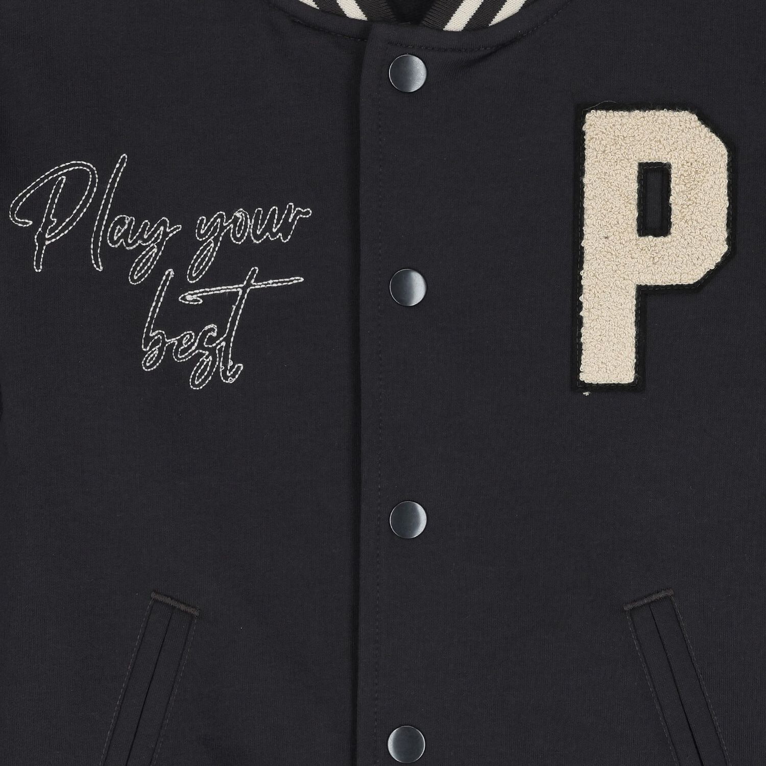 Boys Grey Varsity Jacket, 1, hi-res image number null