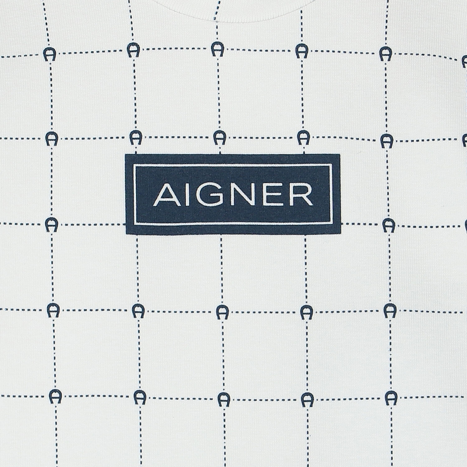 Baby Boys Navy Blue & White Pima Cotton Logo Babygrow, 1, hi-res