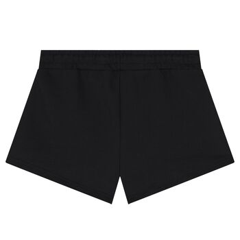 Girls Black Logo Shorts