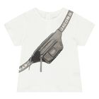 Younger Boys White & Blue Logo Shorts Set, 1, hi-res