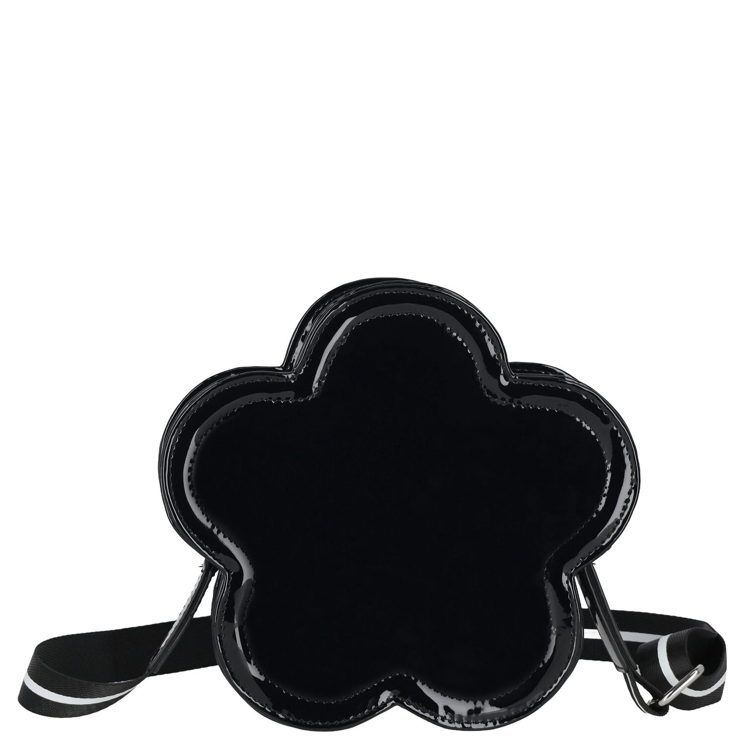 Girls Black Daisy Logo Handbag ( 19cm ), 1, hi-res
