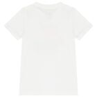 Boys White Logo T-Shirt, 2, hi-res