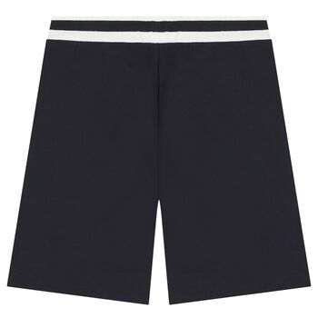 Boys Navy Blue Logo Shorts