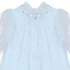 Girls Blue Sequin Tulle Dress, 1, hi-res