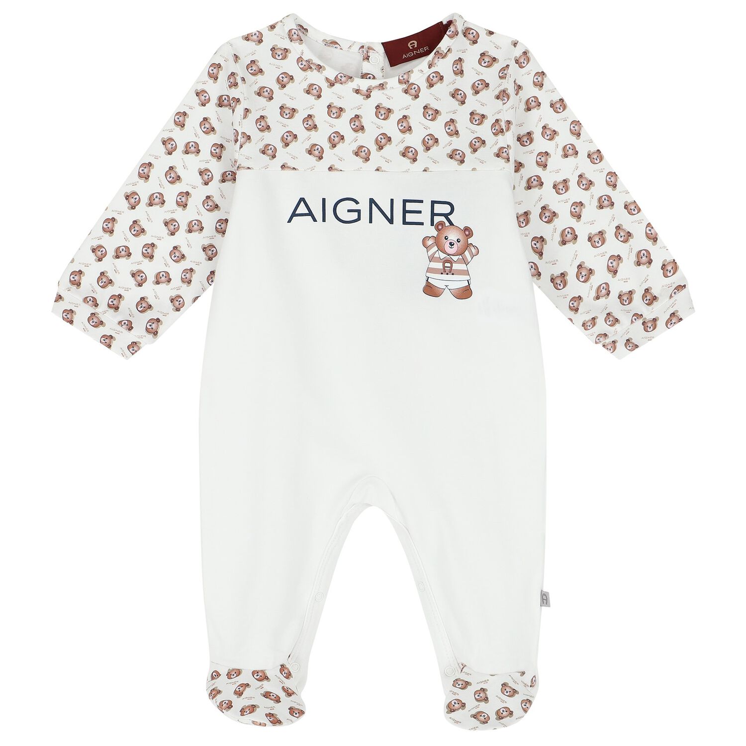 White Logo Babygrow, 1, hi-res image number null