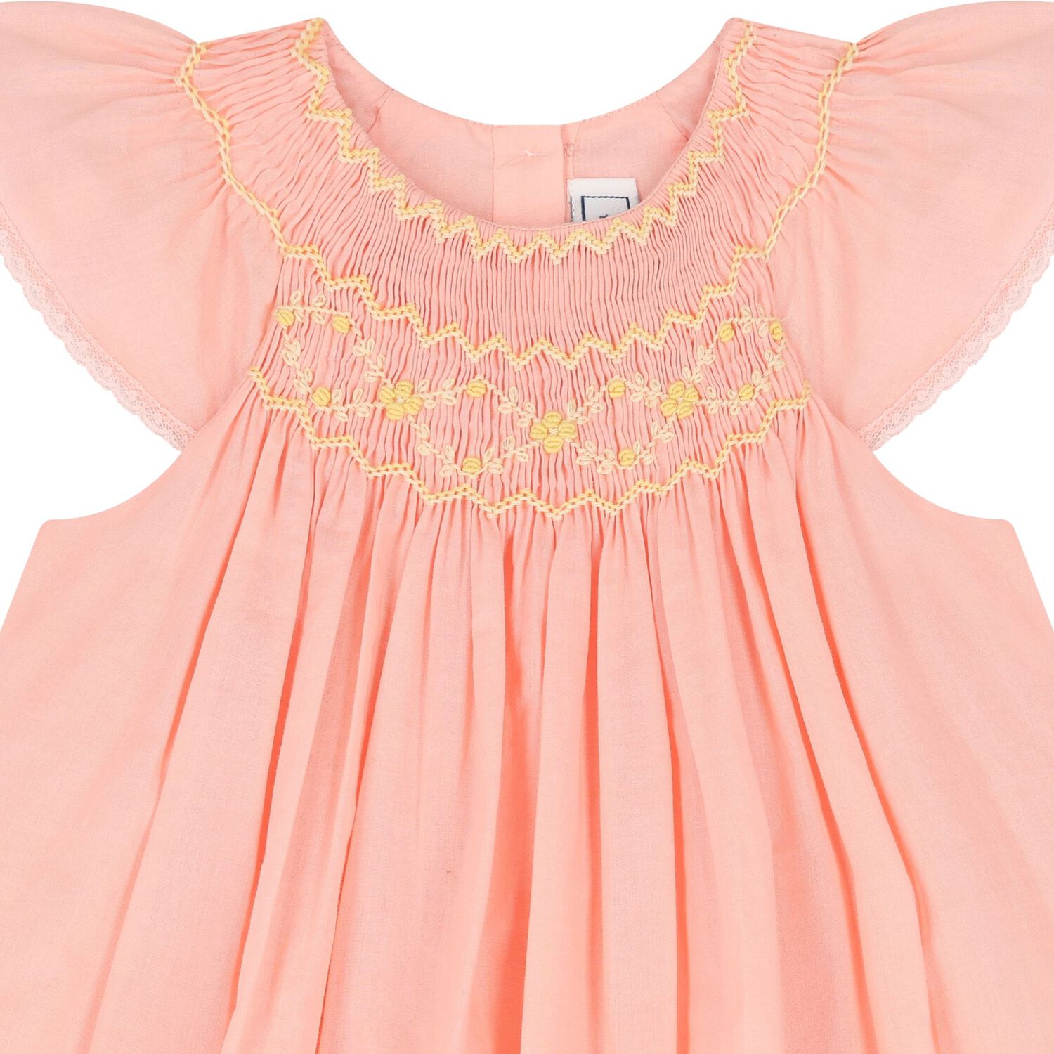 Baby Girls Pink Smocked Dress, 1, hi-res