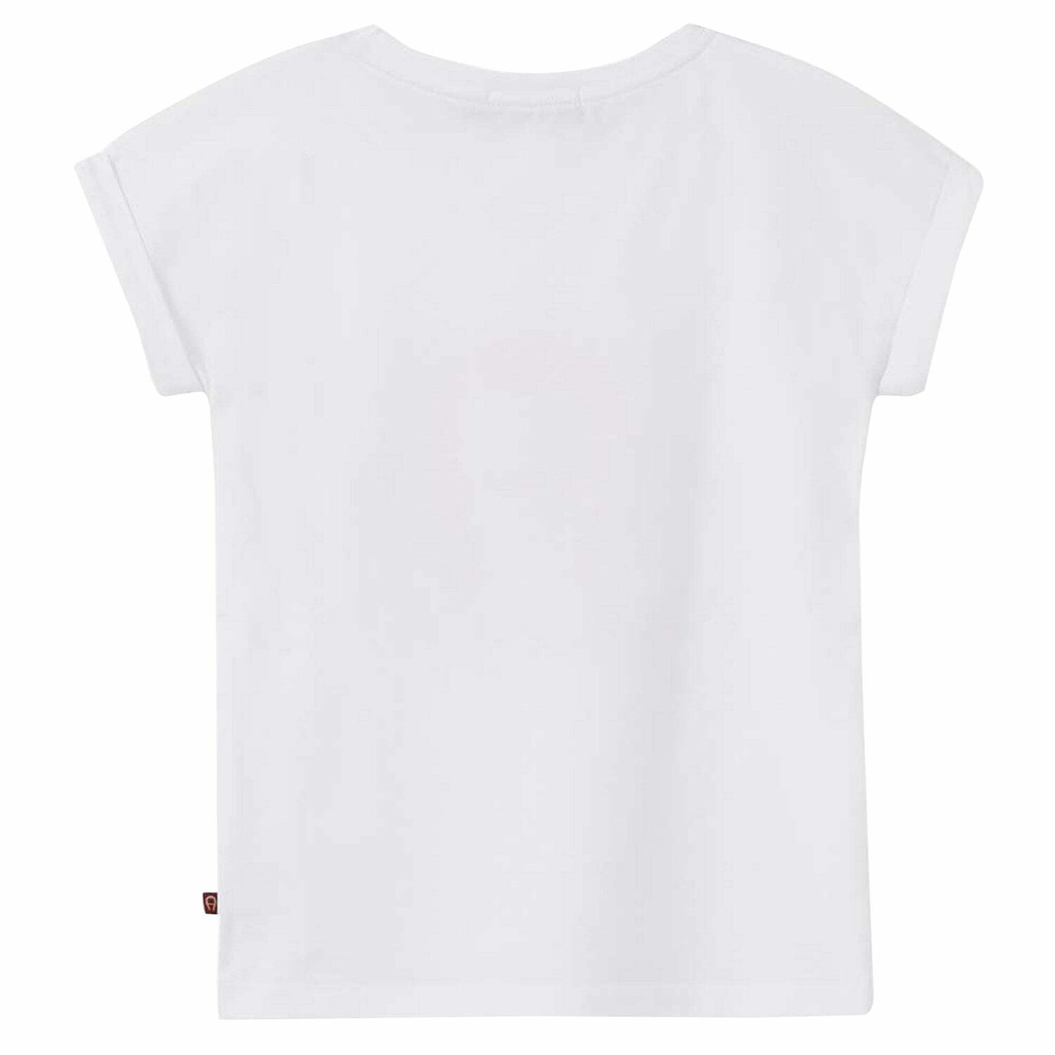 Girls White Logo T-Shirt, 1, hi-res