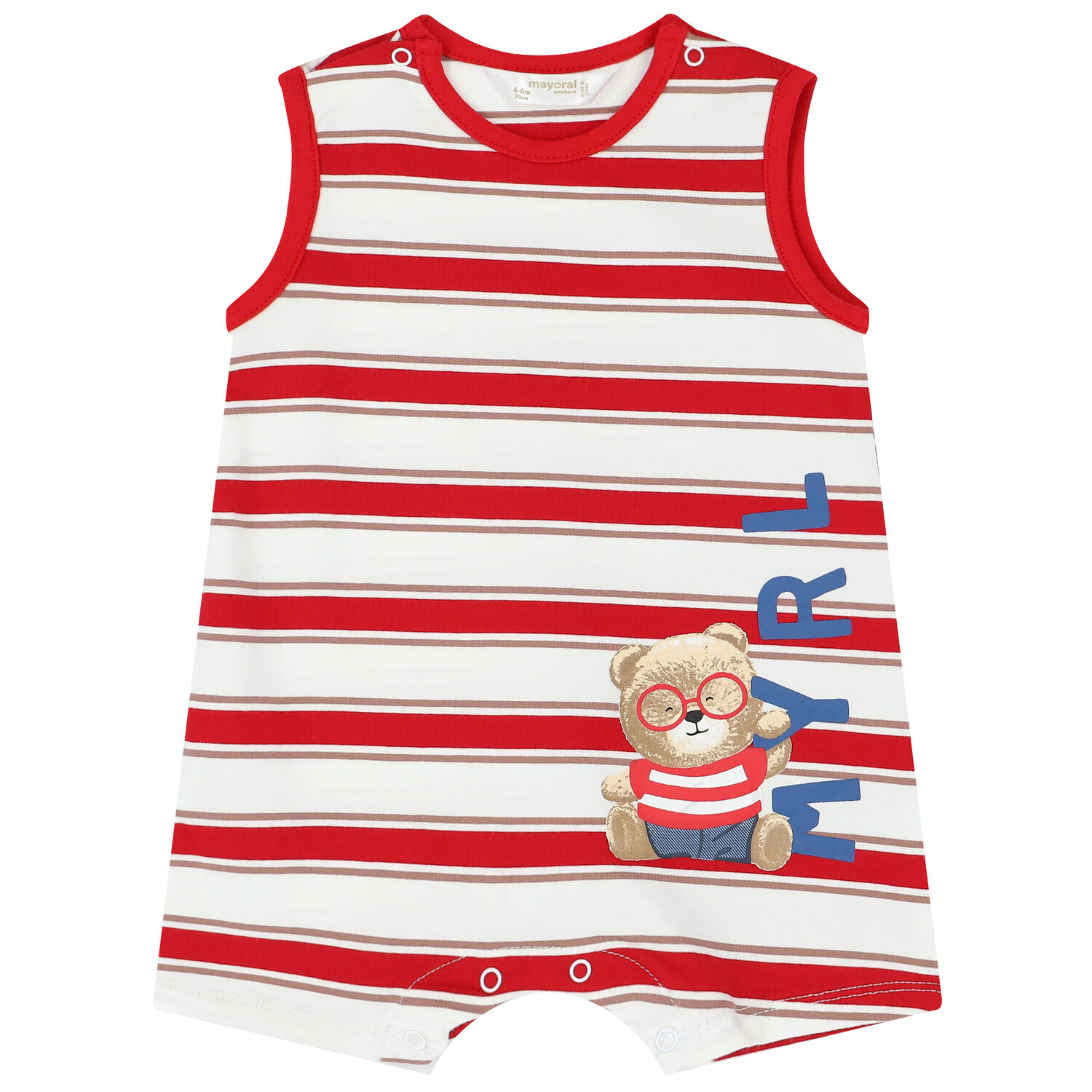 Baby Boys White & Red Rompers (2 Pack), 1, hi-res image number null