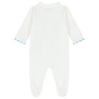 Baby Boys White & Blue Teddy Bear Zig Zag Babygrow Gift Set, 1, hi-res
