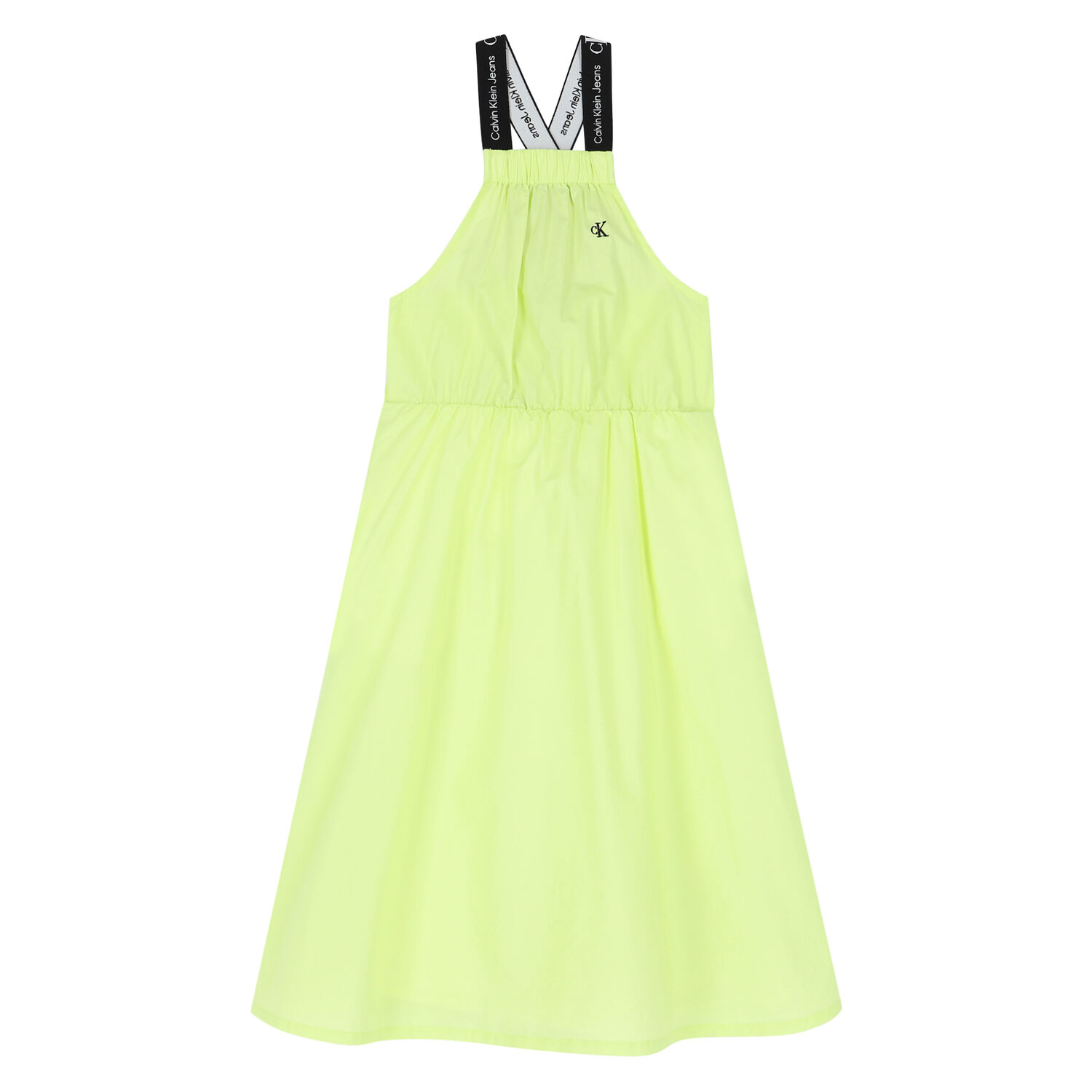 Girls Green Tape Logo Dress, 2, hi-res