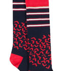 Girls Red & Navy Printed Socks, 1, hi-res
