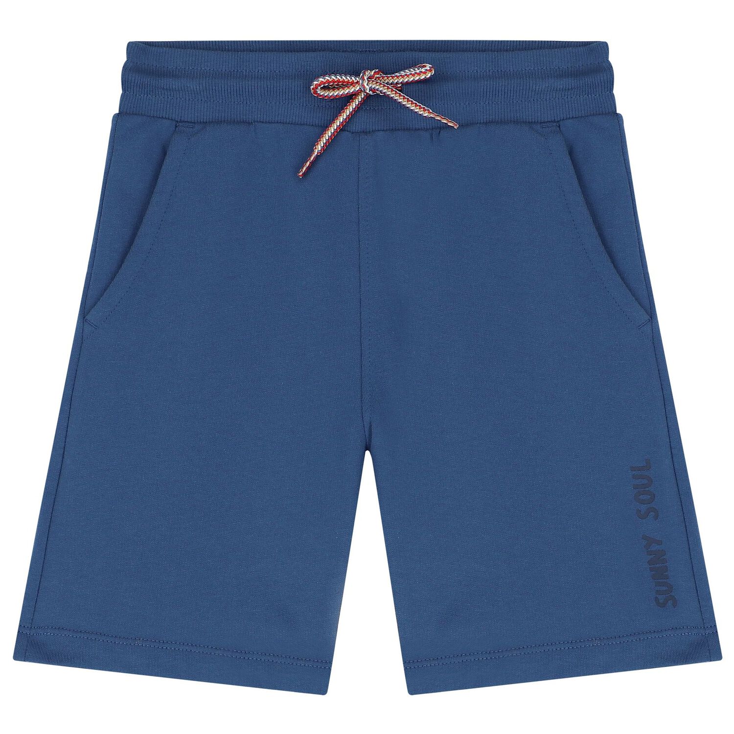 Boys White & Blue Palm Tree Shorts Set, 3, hi-res