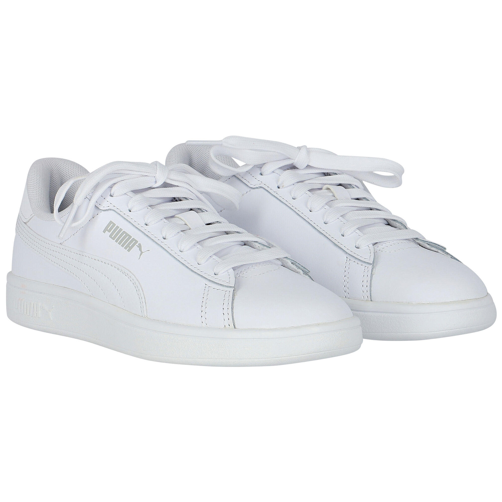 Puma White Logo Trainers Junior Couture UK