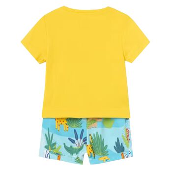 Baby Boys Yellow & Blue Shorts Set