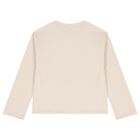 Girls Beige Keychain Long Sleeve Top Set, 3, hi-res
