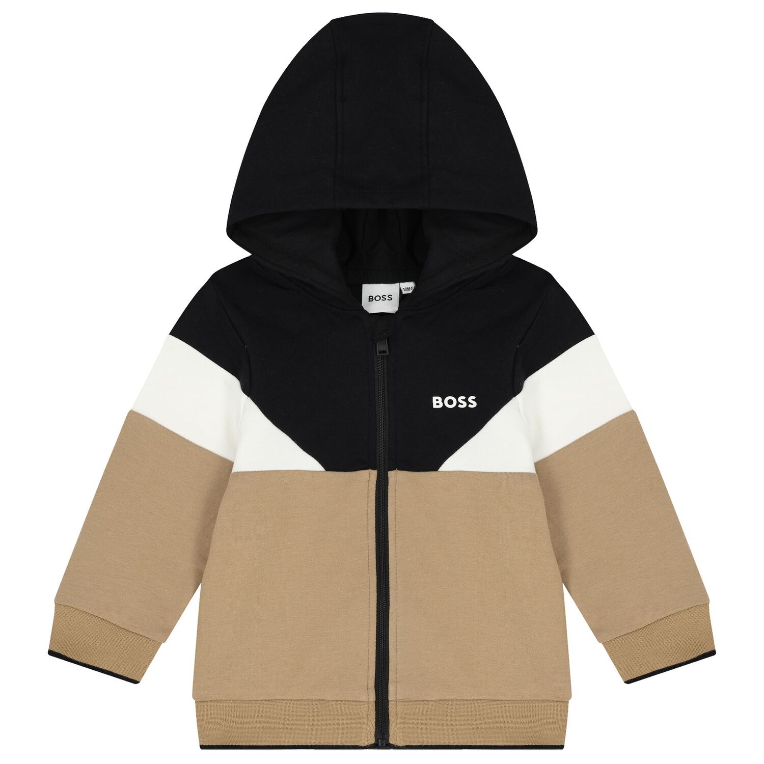 Baby Boys Beige Logo Tracksuit Set, 1, hi-res