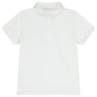 Boys White Logo Polo Shirt , 1, hi-res