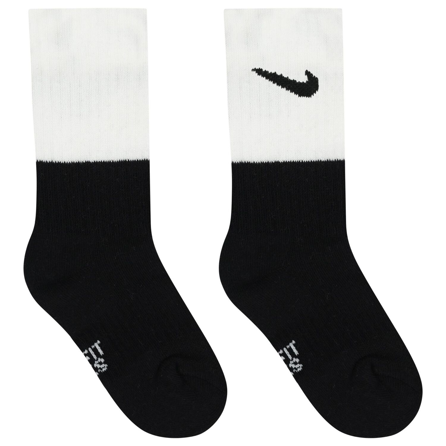 Boys White, Black & Grey Logo Socks ( 6-Pack ) , 1, hi-res