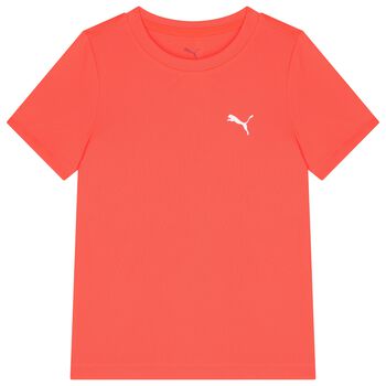 Boys Neon Orange Logo T-Shirt