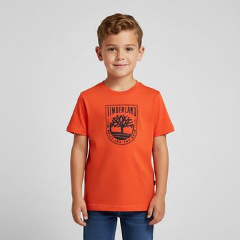 Boys Orange Logo T-Shirt