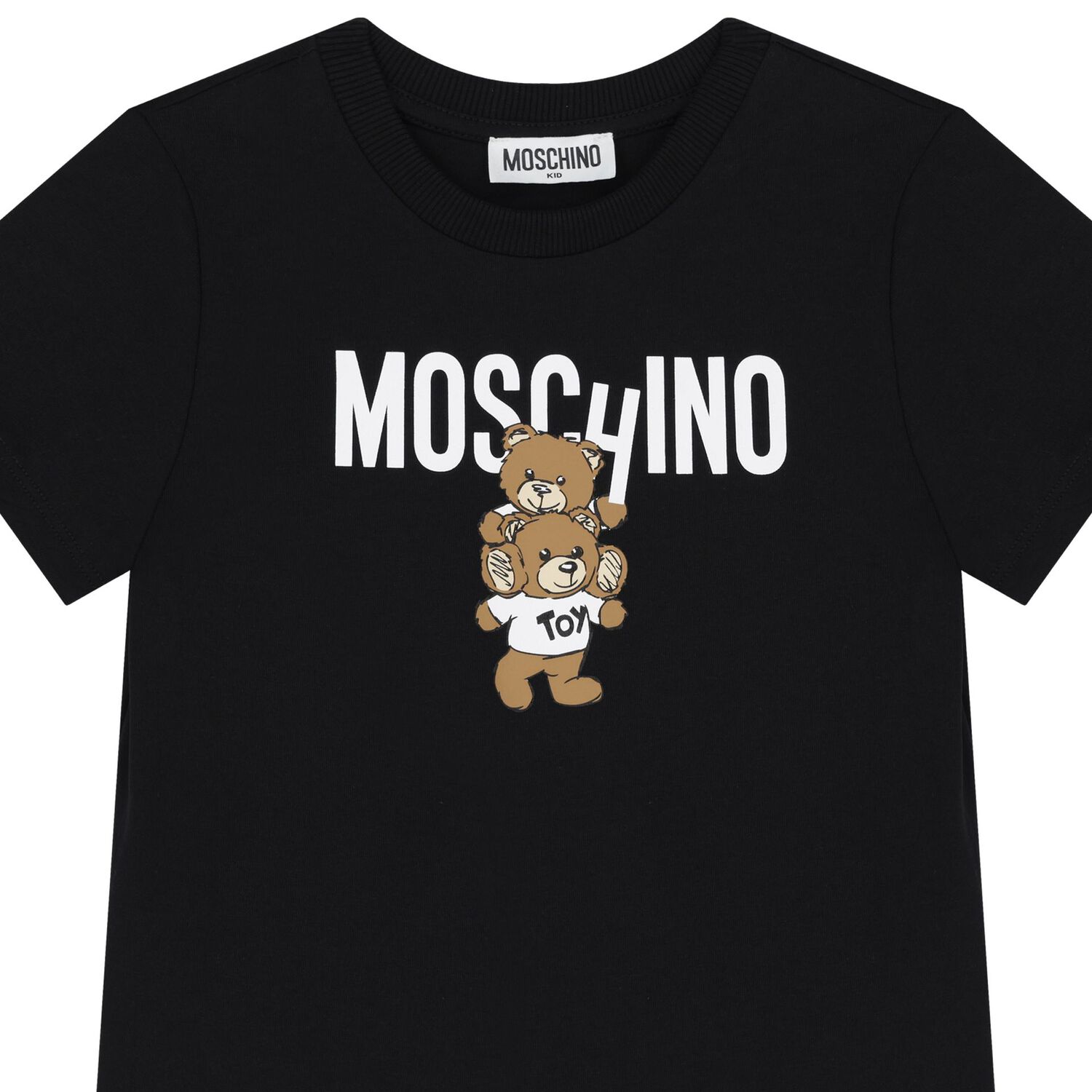 Black Teddy Bear Logo T-Shirt, 6, hi-res image number null