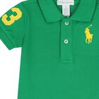 Baby Boys Green Logo Bodysuit, 1, hi-res