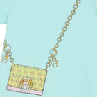Girls Aqua Logo Bag Dress, 1, hi-res