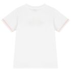 Girls White Logo T-Shirt, 1, hi-res