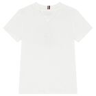Boys White Flag Logo Cotton T-Shirt, 4, hi-res