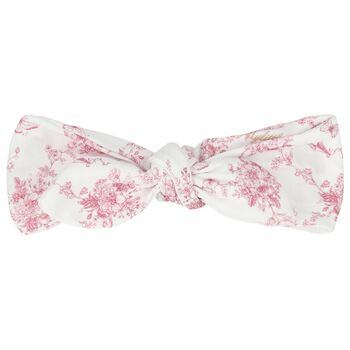 Baby Girls White & Pink Floral & Butterflies Headband