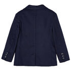 Boys Navy Blazer, 1, hi-res