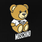 Girls Black Teddy Bear Logo Dress, 4, hi-res