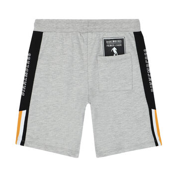 Boys Grey & Black Cotton Short
