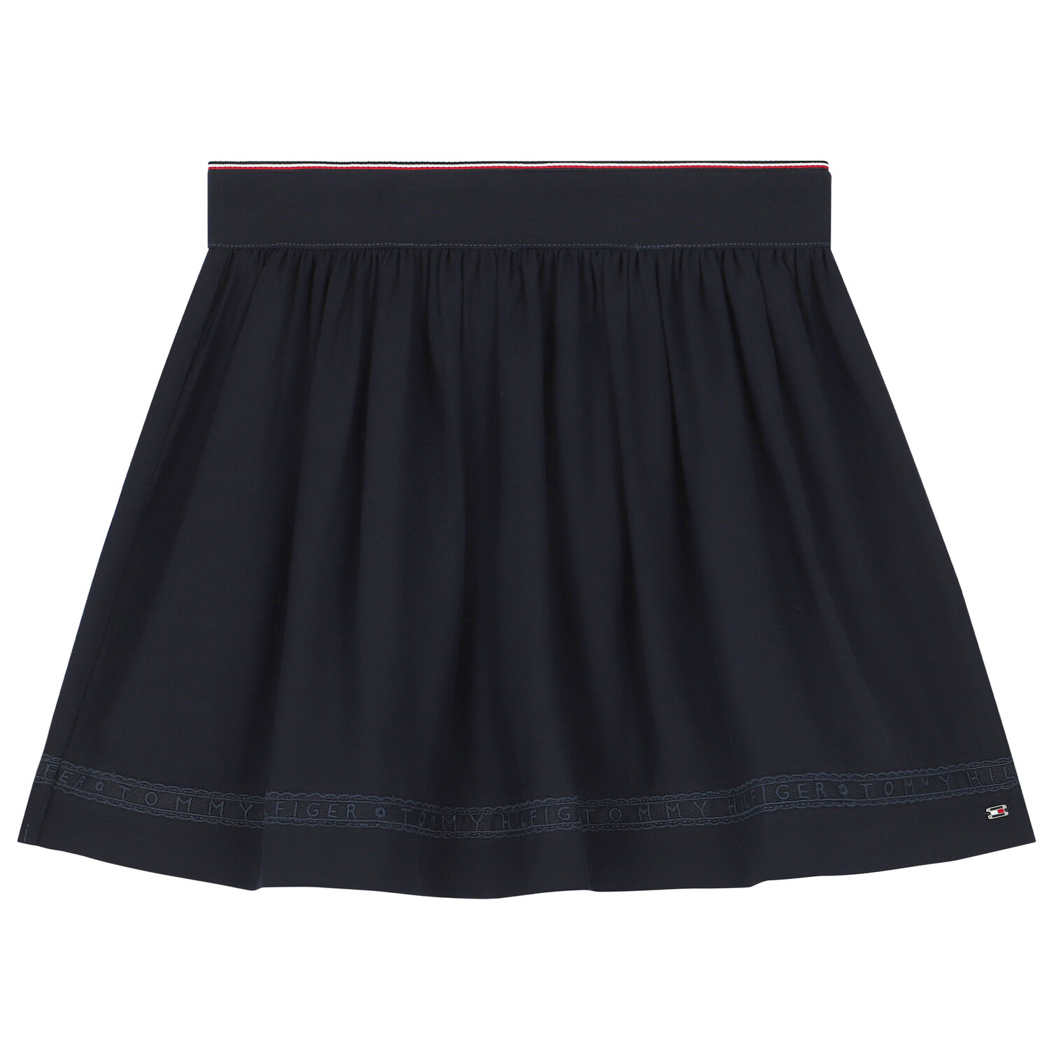 Girls Navy Logo Skirt, 1, hi-res