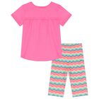 Girls Pink Camera Leggings Set, 1, hi-res