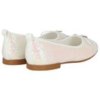 Girls Ivory Glitters Ballerina Shoes, 1, hi-res