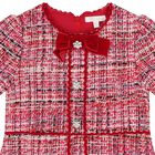 Girls Red Bow Tweed Dress, 1, hi-res