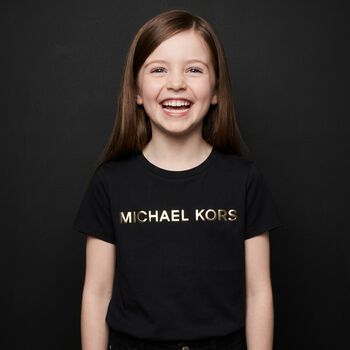 Girls Black Logo T-Shirt