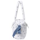 Baby Girls White & Blue Waterproof Changing Bag, 3, hi-res