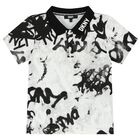 White & Black Logo Polo Shirt, 1, hi-res