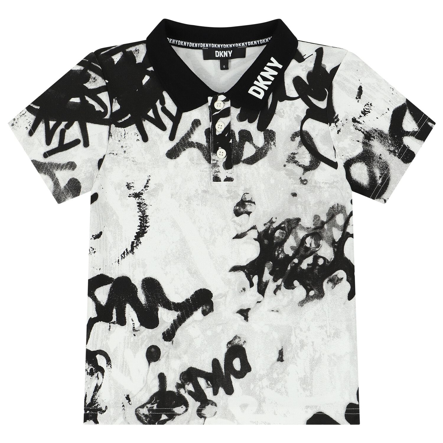 White & Black Logo Polo Shirt, 1, hi-res