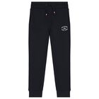 Boys Navy Blue Logo Joggers, 1, hi-res