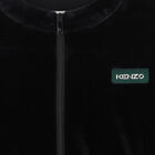 Girls Black Logo Zip Up Top, 1, hi-res