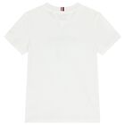 Boys White Logo T-Shirt, 4, hi-res