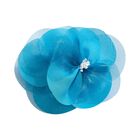 Girls Blue Flower Hairclip, 1, hi-res